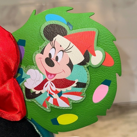 Disney Parks Loungefly Mickey & Minnie Holiday Christmas Glow Headband Ears NEW main image 9